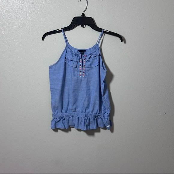 Tommy Hilfiger Kids Blue Denim Girls top size L - Picture 1 of 7